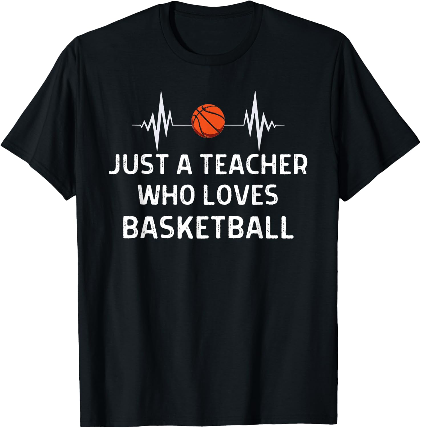 Just A Teacher Who Loves Basketball Outfit Women Men T-Shirt - T-Shirt | Black