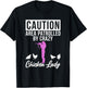 Caution Area patrolled by crazy Chicken Lady Chicken Lover T-Shirt - T-Shirt | Black