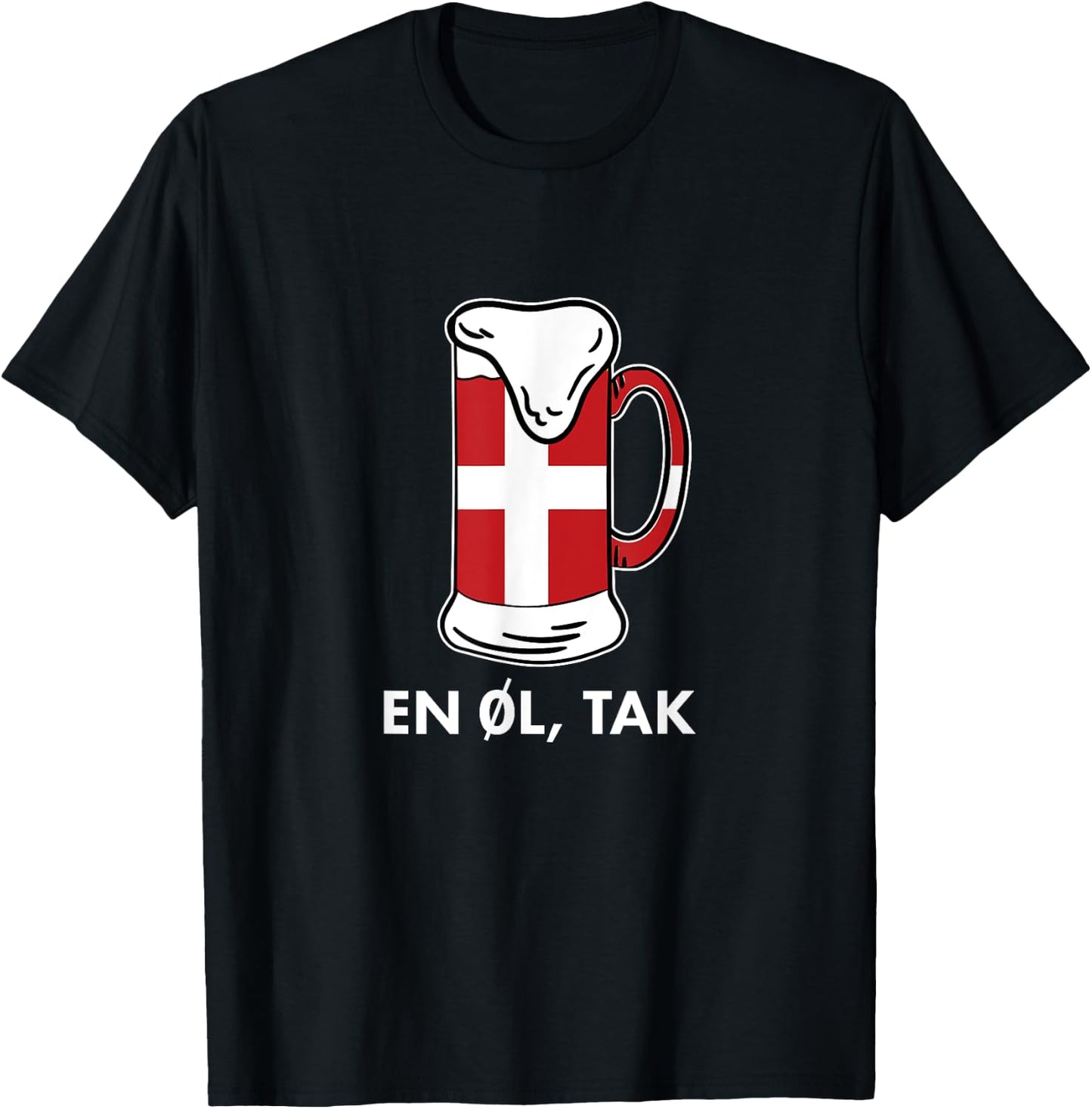 En Ol Tak Denmark Scandinavia Countries Copenhagen Danish T-Shirt - T-Shirt | Black
