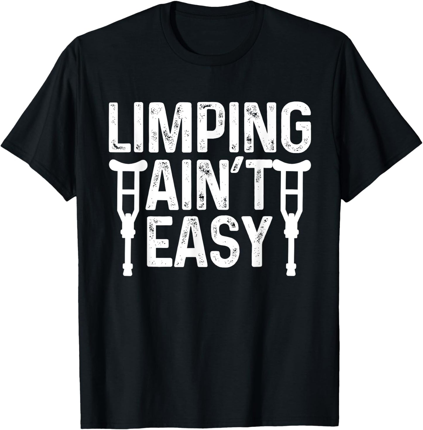 Funny Broken Leg Designs For Kids Men Women Foot Recovery T-Shirt - T-Shirt | Black