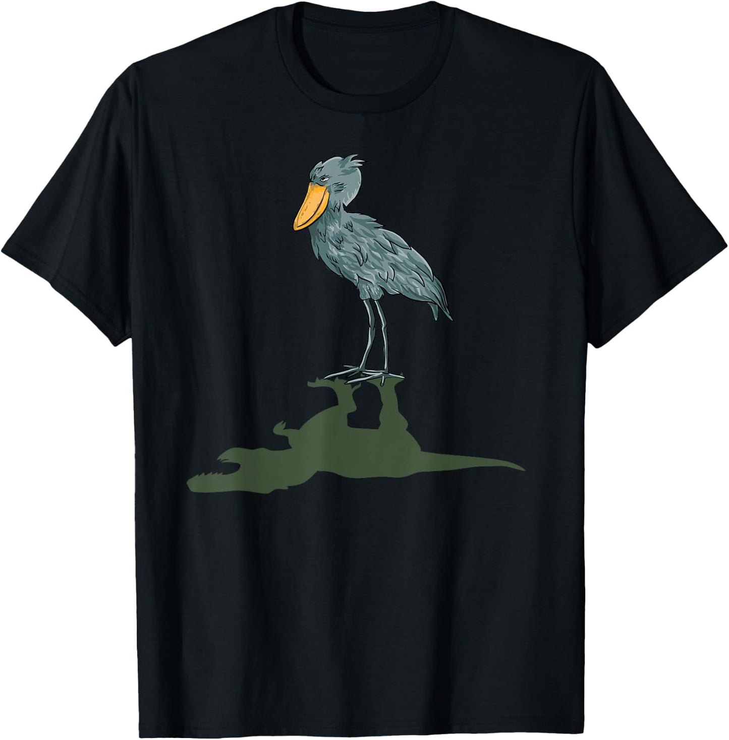 Shoebill Bird Dinosaur Shoebill Stork T-Shirt - T-Shirt | Black