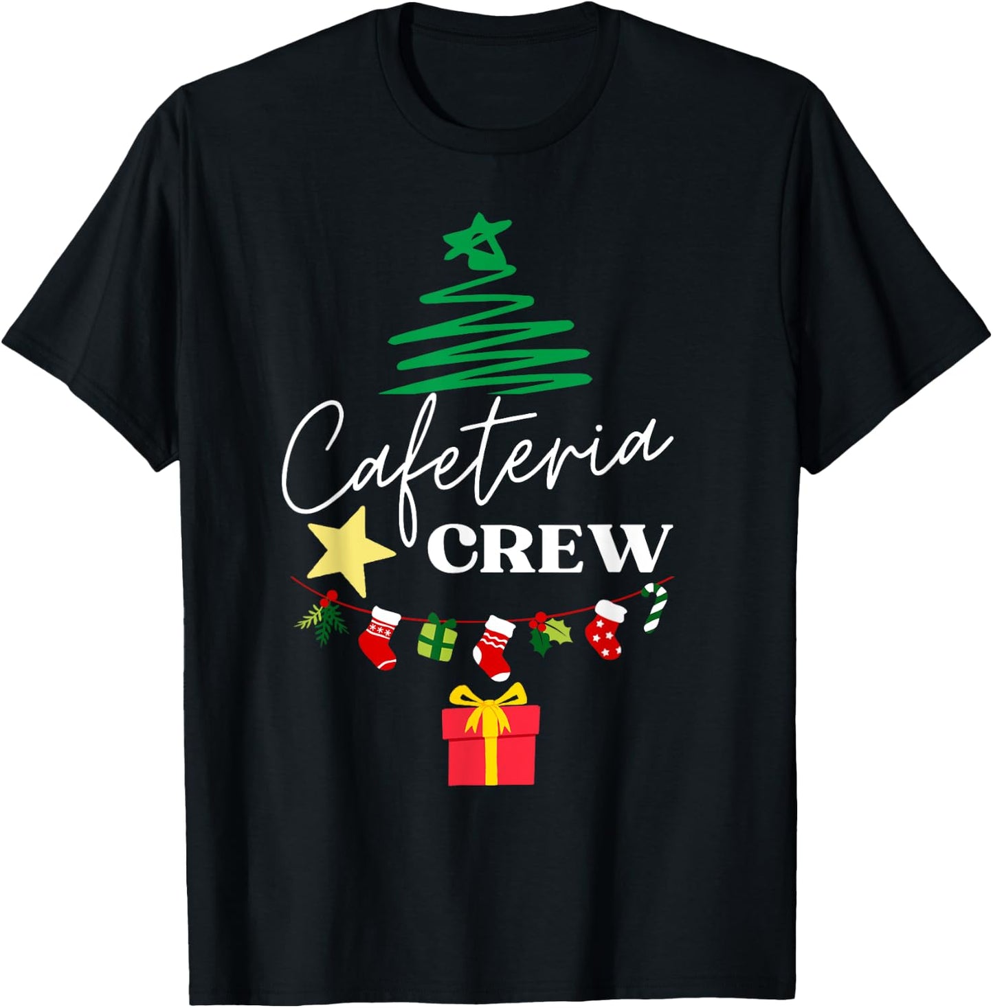 Cafeteria Lunch Lady Crew Christmas Matching Women's Christmas - Black, Small T-Shirt - T-Shirt | Black