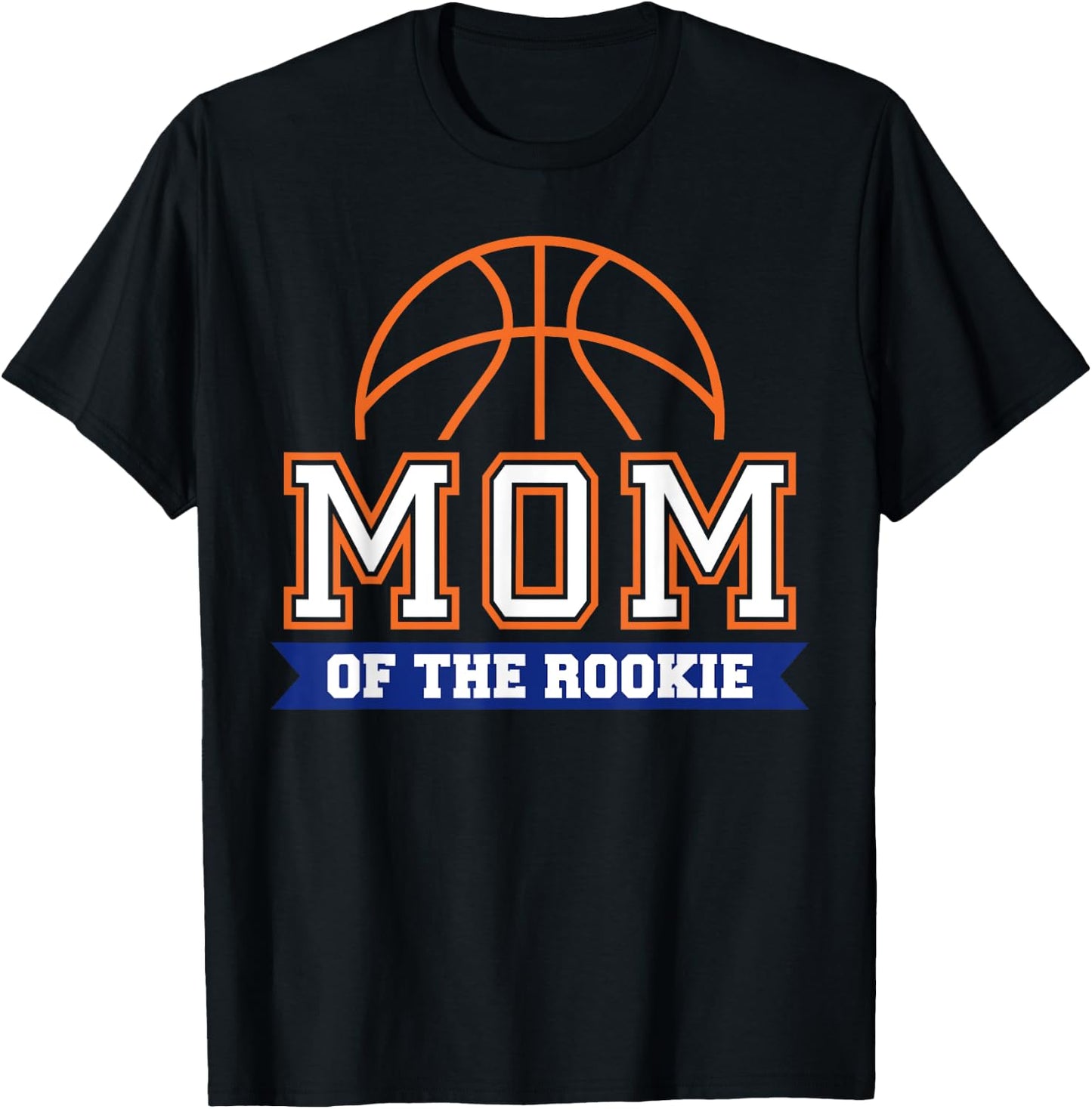 Mom of Rookie 1st Birthday Basketball Theme Matching Party T-Shirt - T-Shirt | Black