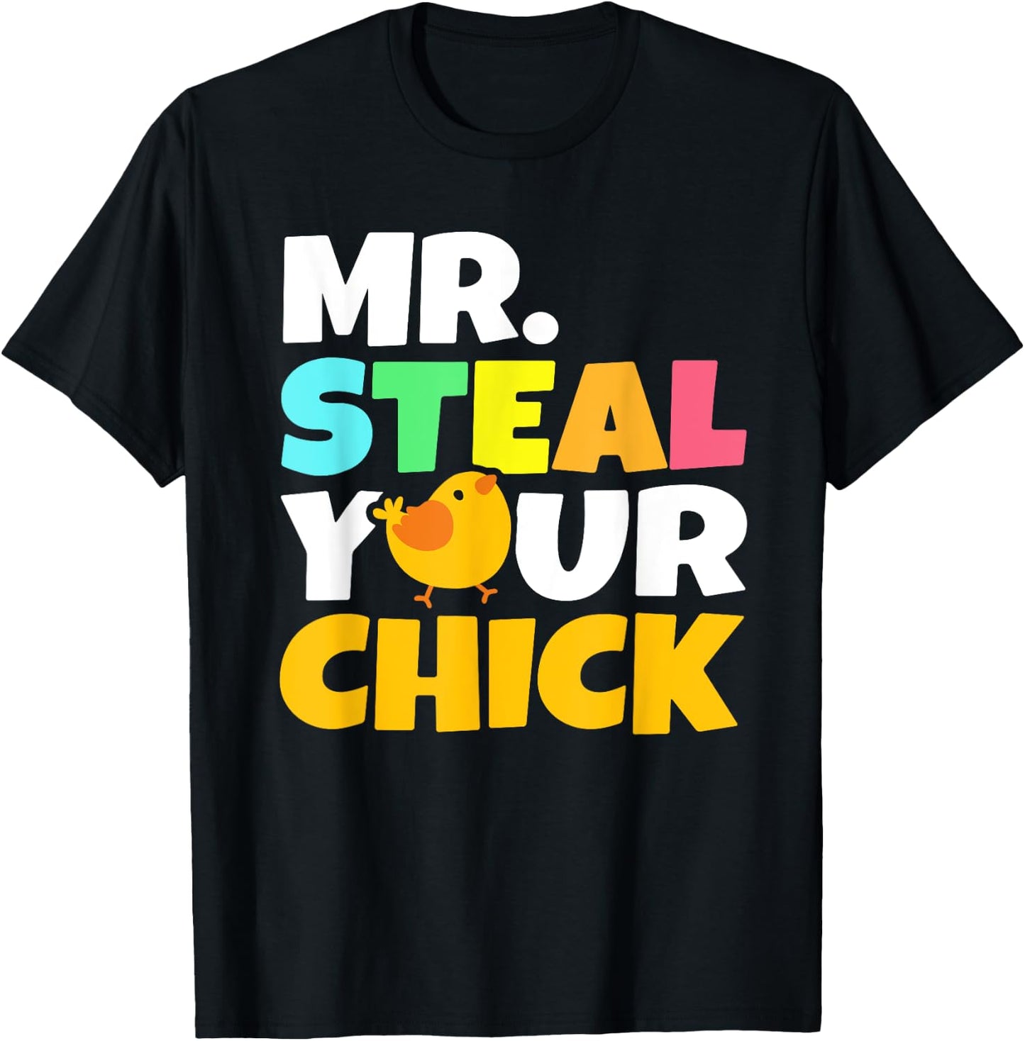 Mr Steal Your Chick Easter Chicken Boys Egg Hunting T-Shirt - T-Shirt | Black
