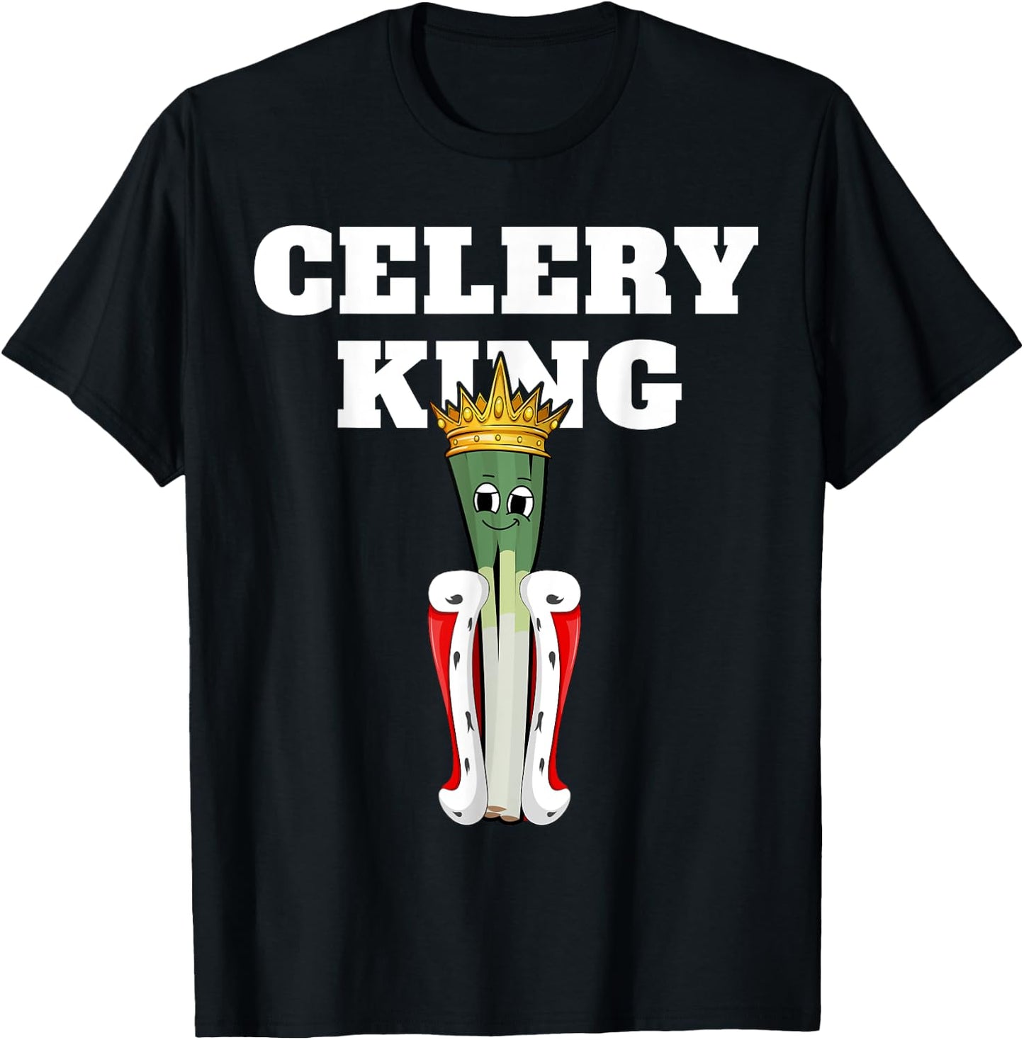 Celery King | Celery | Boys Celery T-Shirt - T-Shirt | Black