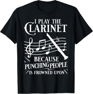 Clarinet Instrument Music Funny Playing Beginner T-Shirt - T-Shirt | Black