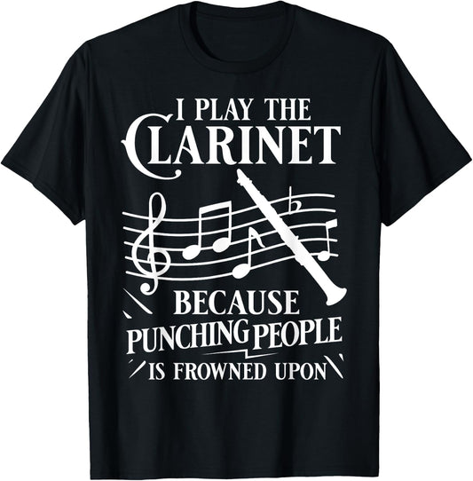 Clarinet Instrument Music Funny Playing Beginner T-Shirt - T-Shirt | Black