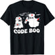 Code Boo Spooky Respiratory Therapist Halloween T-Shirt - T-Shirt | Black
