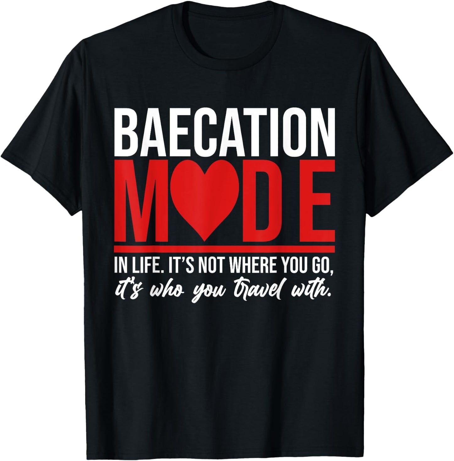 Cute Couples Trip Matching Vacation Baecation Vibes Gifts T-Shirt - T-Shirt | Black