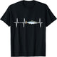 Coho Salmon Heartbeat For Freshwater Fish Fishing Lovers T-Shirt - T-Shirt | Black