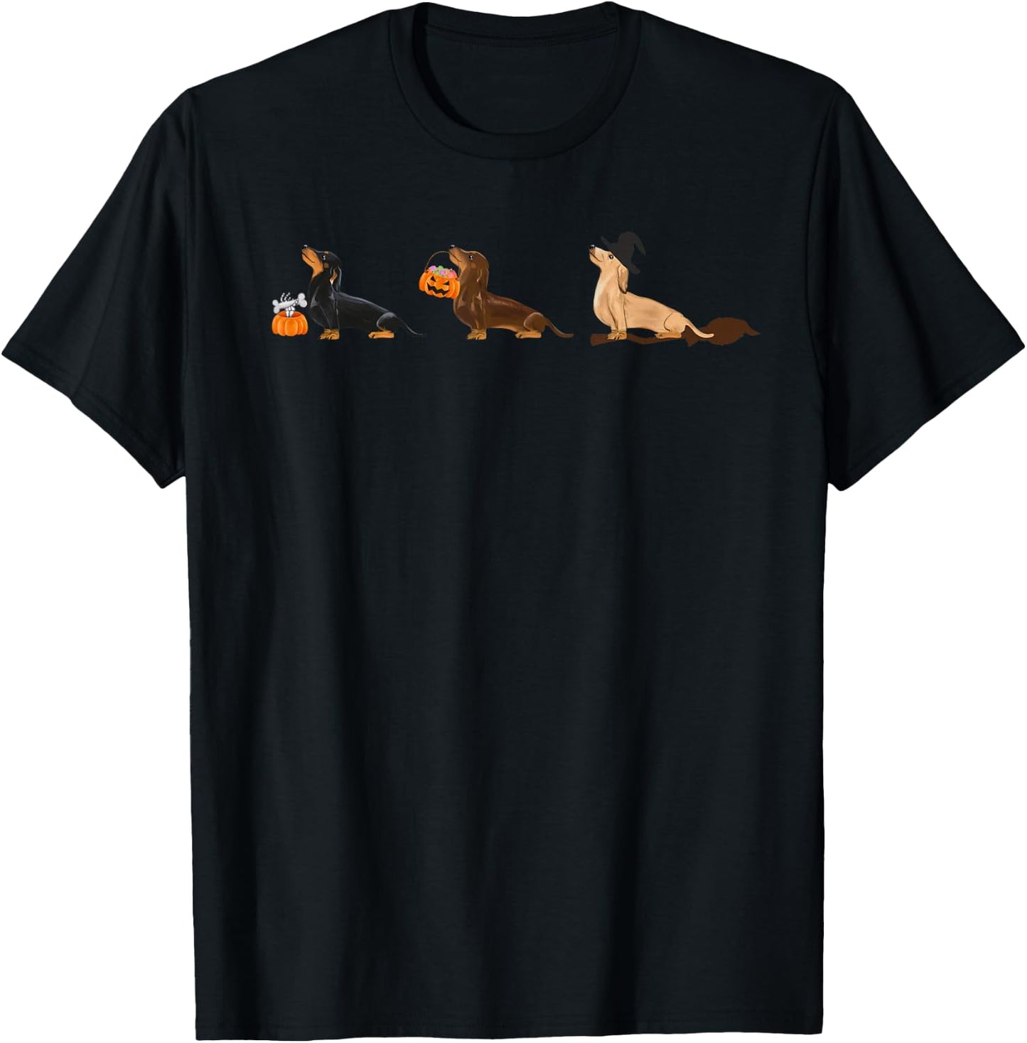 Dachshund Halloween Shirt, Halloween Shirt, Dachshund T-Shirt - T-Shirt | Black