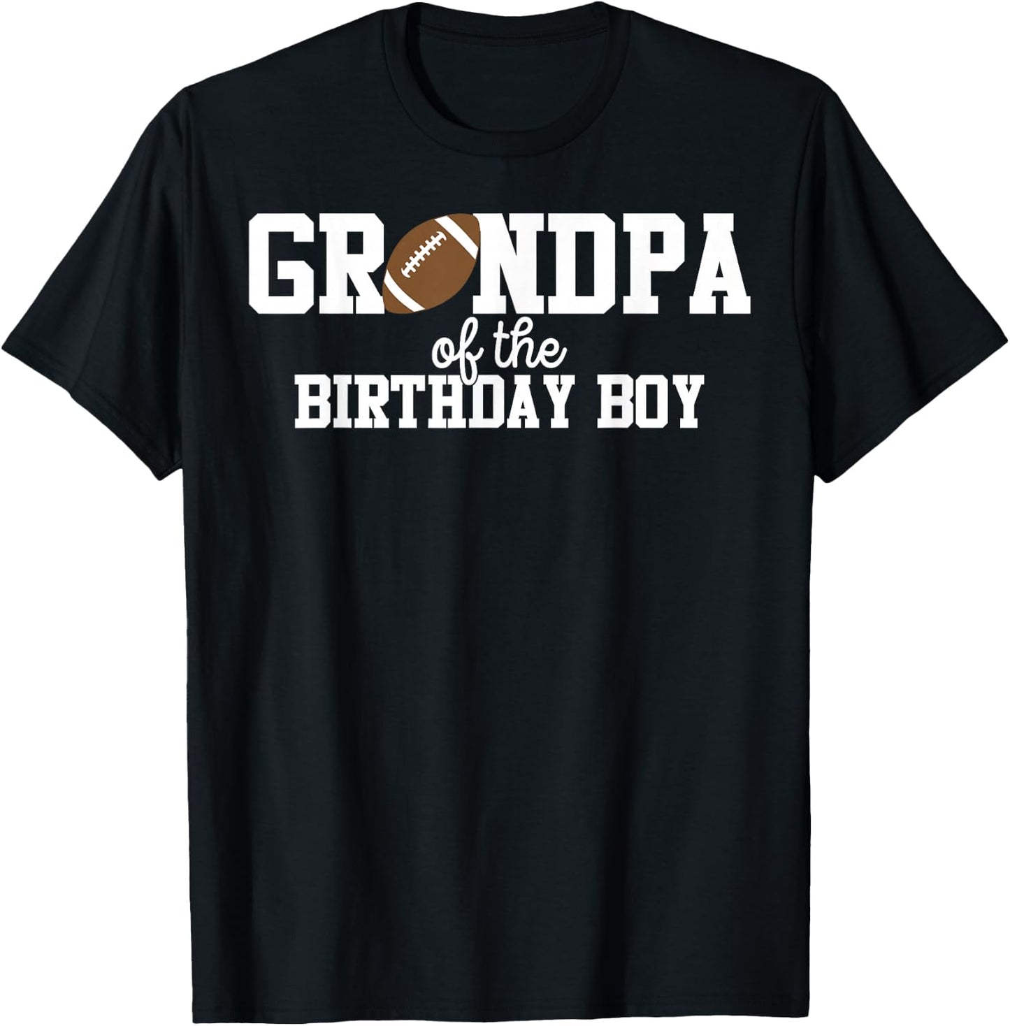Grandpa 5 of the Birthday Boy Football Lover First Birthday T-Shirt - T-Shirt | Black