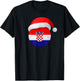Croatia Soccer Shirt Santa Hat Croatian Flag Soccer Ball T-Shirt - T-Shirt | Black