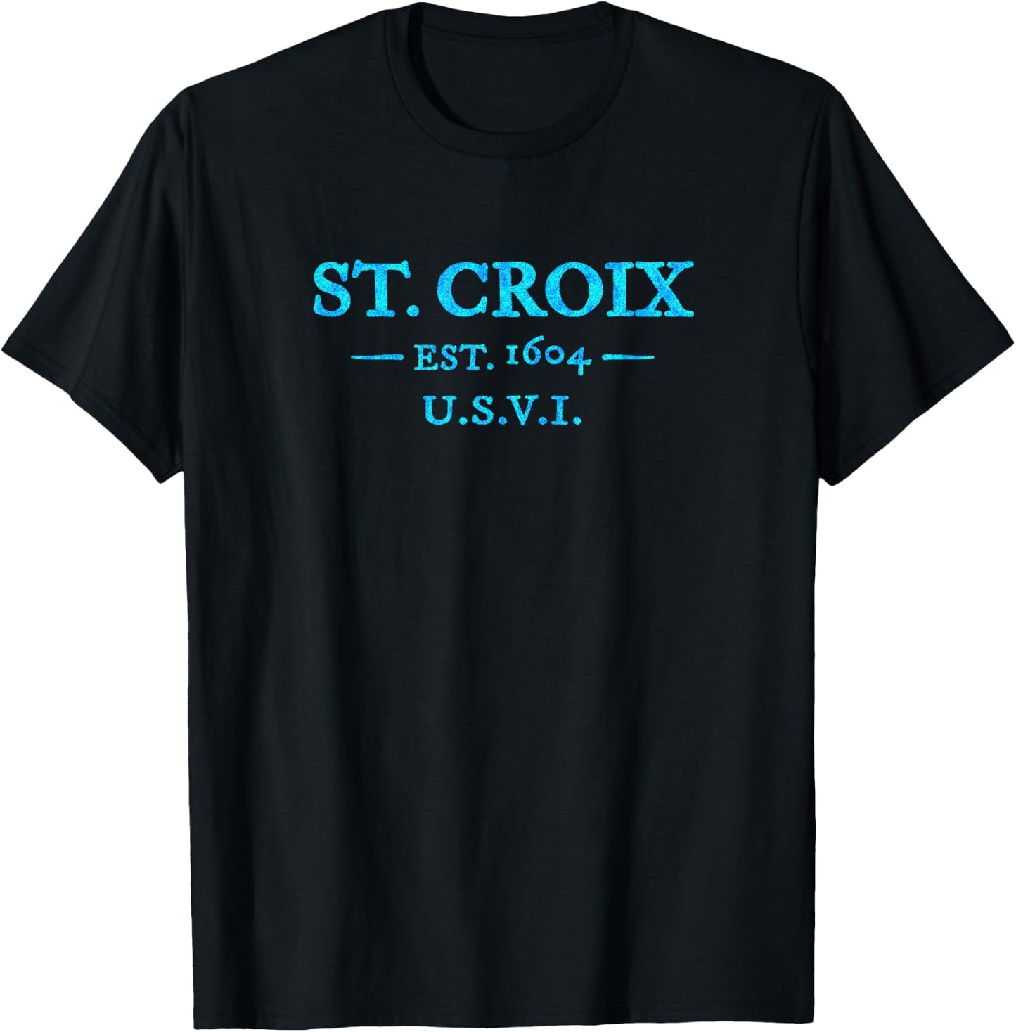 St Croix Retro Throwback Letter Colorful Vacation Souvenir T-Shirt - T-Shirt | Black