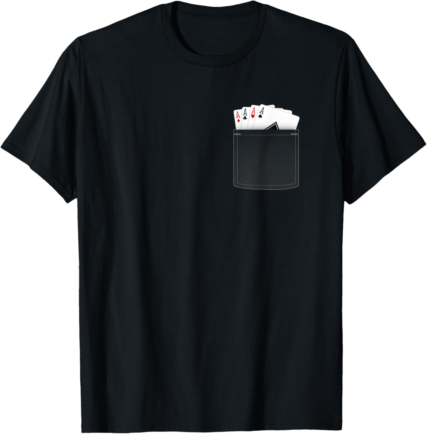 Pocket Aces - 4 Aces Poker T-Shirt - T-Shirt | Black