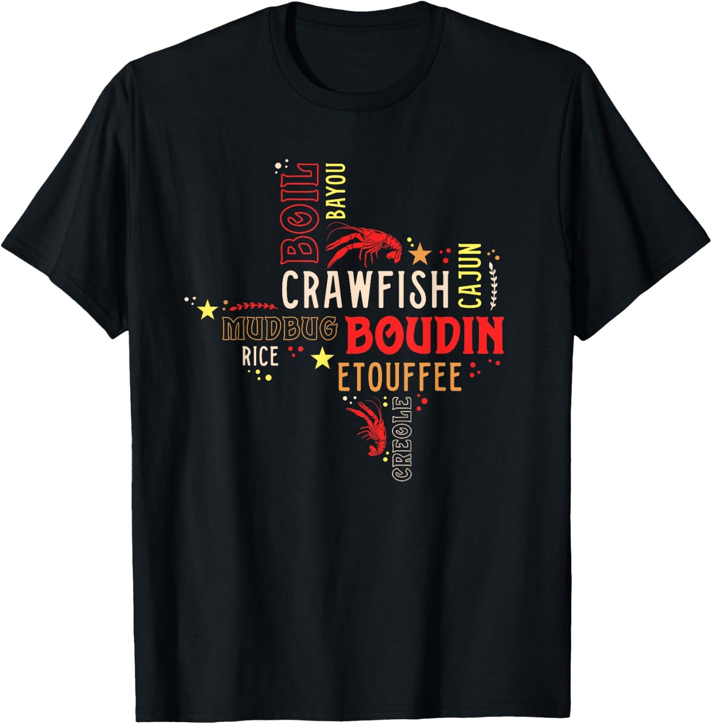 Texas Crawfish Boil Shirt Funny Cajun Texan Seafood Women T-Shirt - T-Shirt | Black
