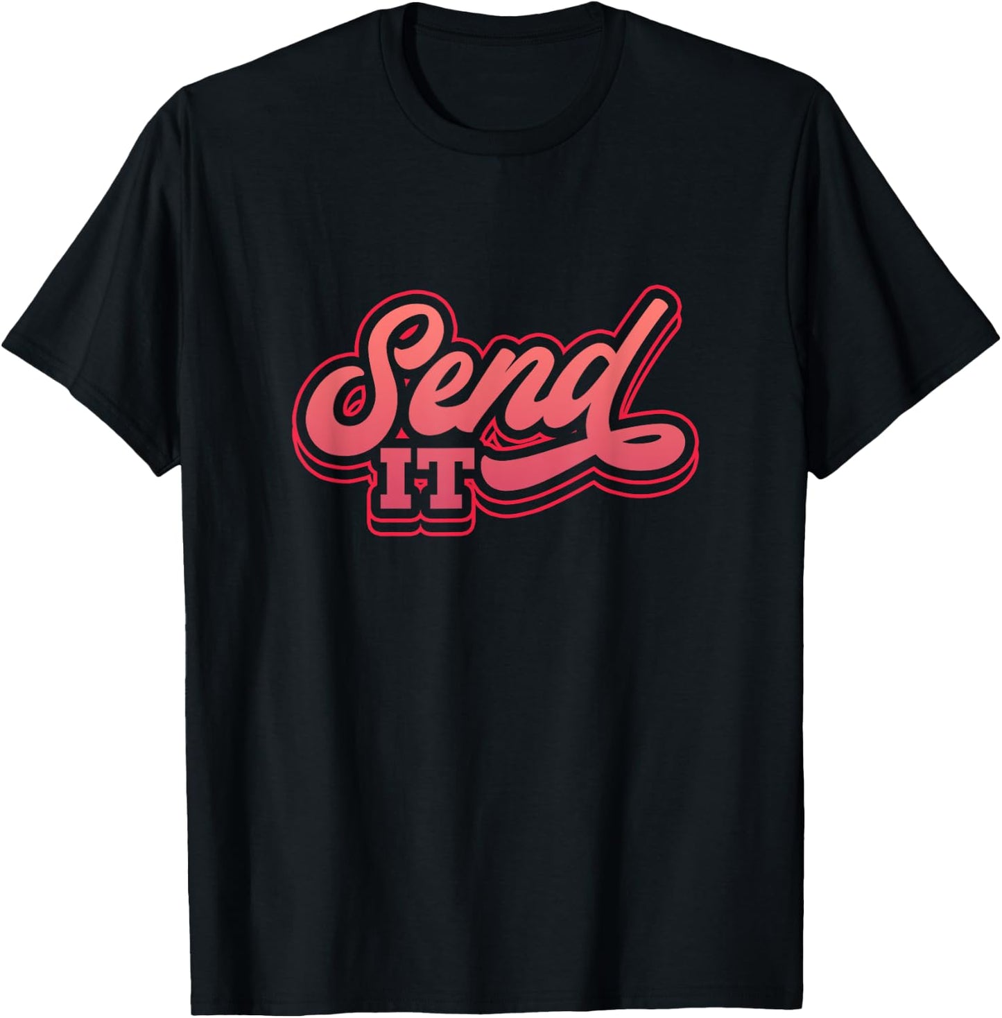 Dirt Bike Send It Motorcycle Biker Rider Motorcyclist T-Shirt - T-Shirt | Black