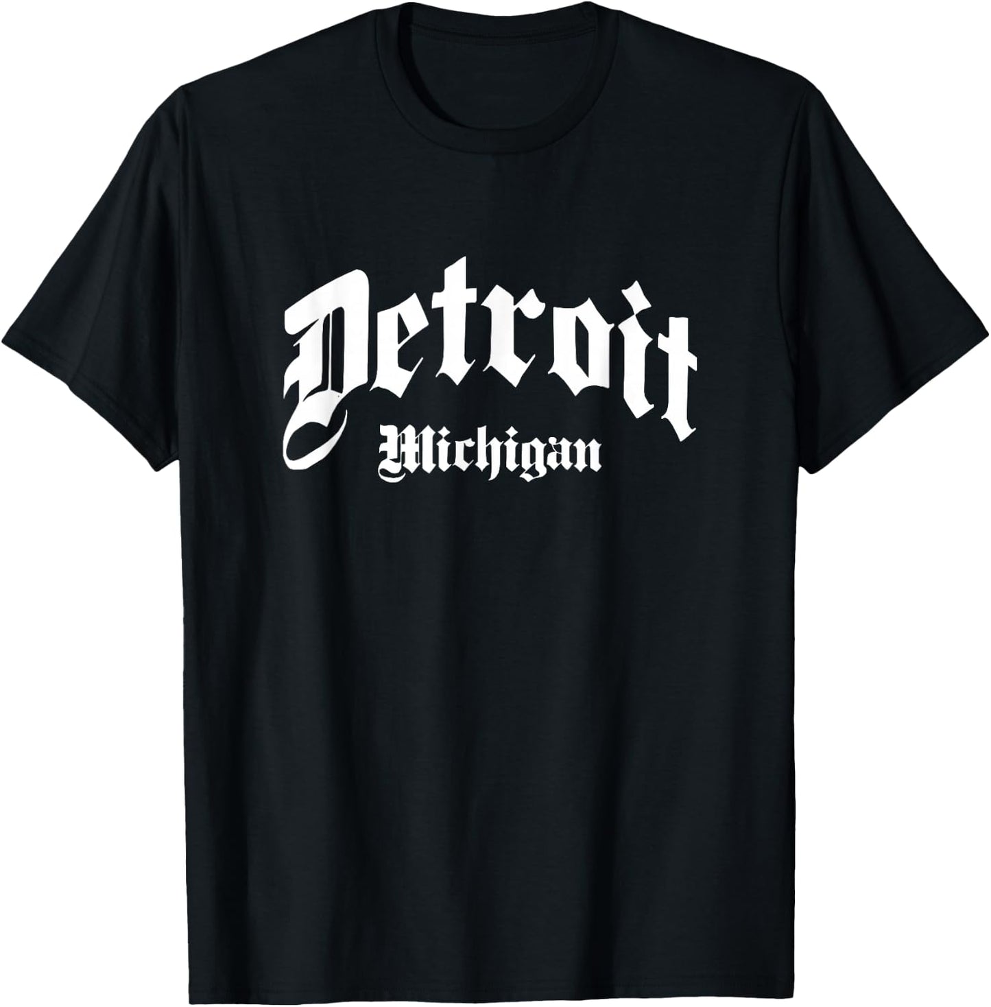 Detroit - Michigan - Old School Design - Classic T-Shirt - T-Shirt | Black