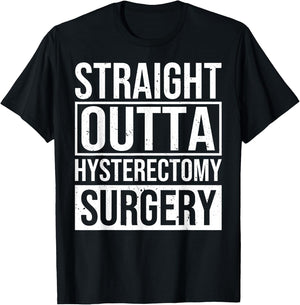 Funny Hysterectomy Endometriosis Surgery Recovery T-Shirt - T-Shirt | Black