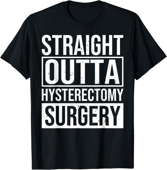 Funny Hysterectomy Endometriosis Surgery Recovery T-Shirt - T-Shirt | Black