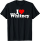 I Love Heart Whitney T-Shirt - T-Shirt | Black