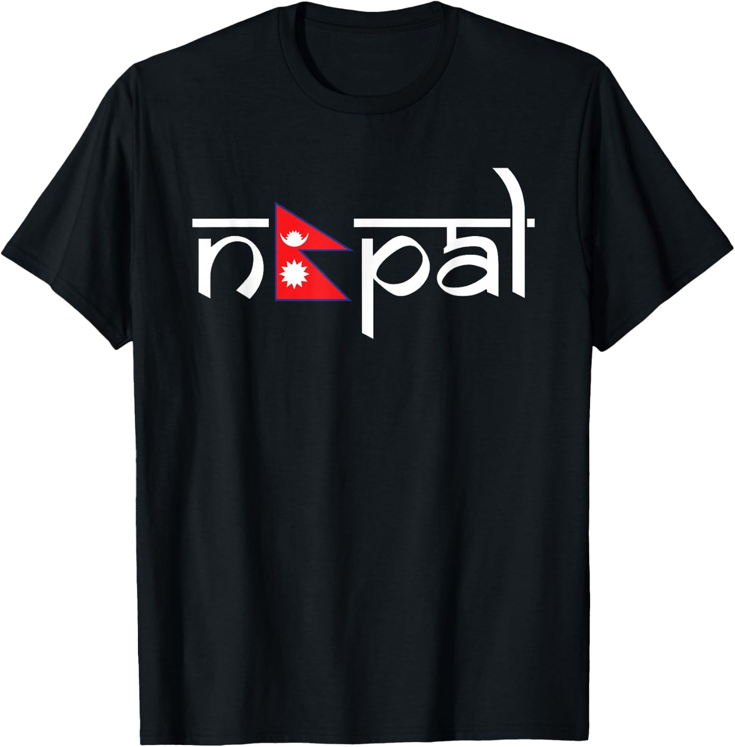 Nepal Flag T-Shirt - T-Shirt | Black