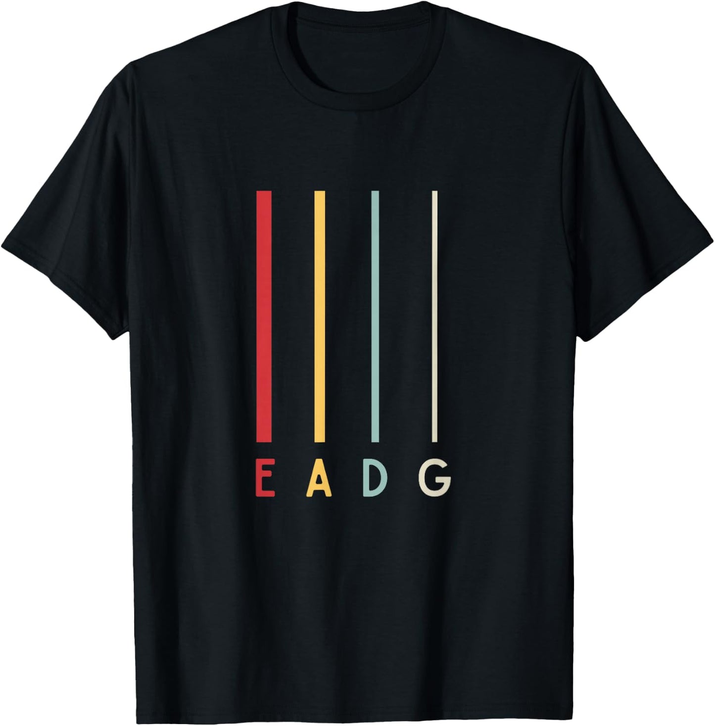 Bass Guitarist Player EADG 4 Strings Bassist Band Musician T-Shirt - T-Shirt | Black
