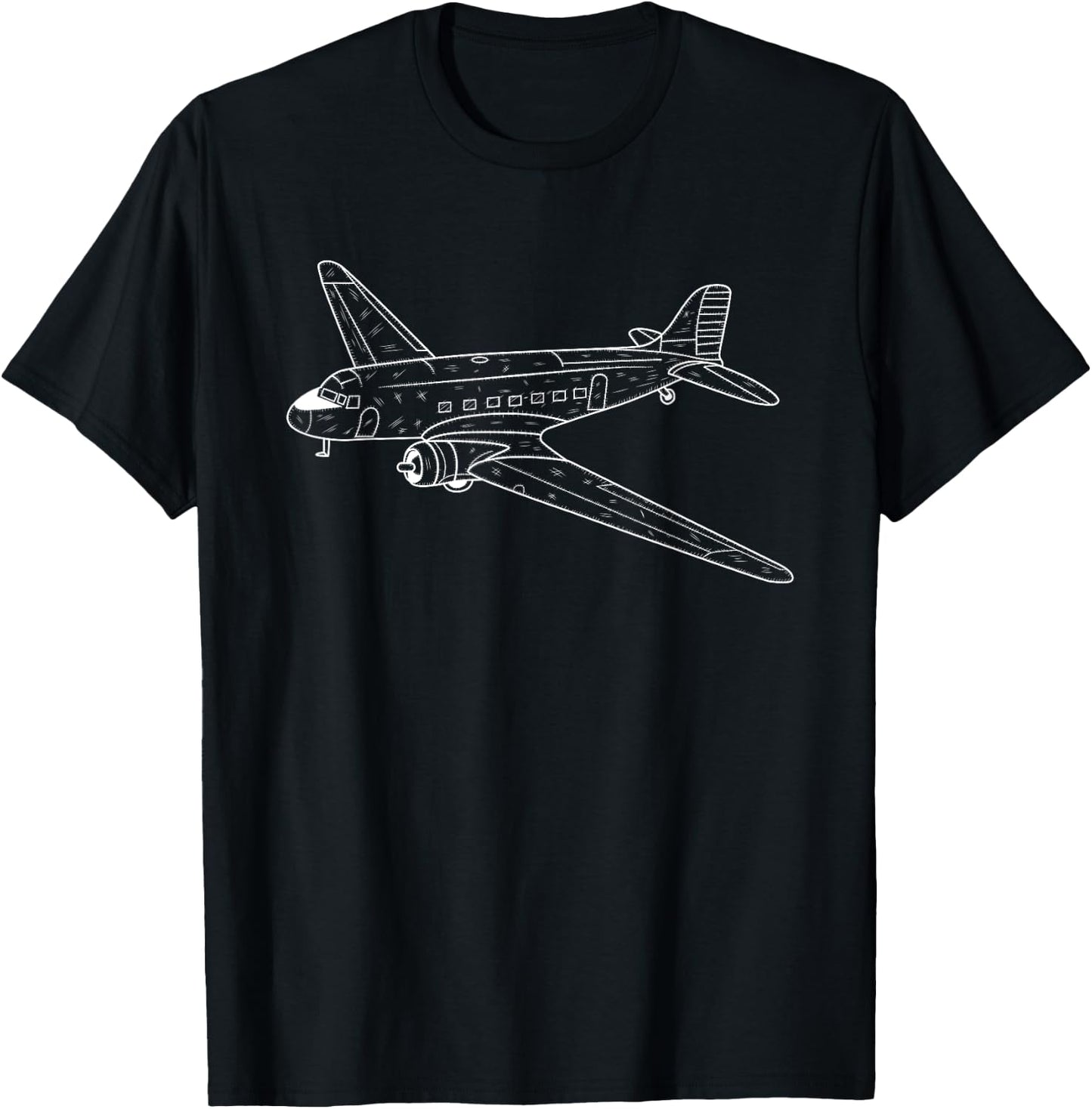 Vintage DC-3 Airplane Funny Aircraft Plane Lover Outfit Men T-Shirt - T-Shirt | Black