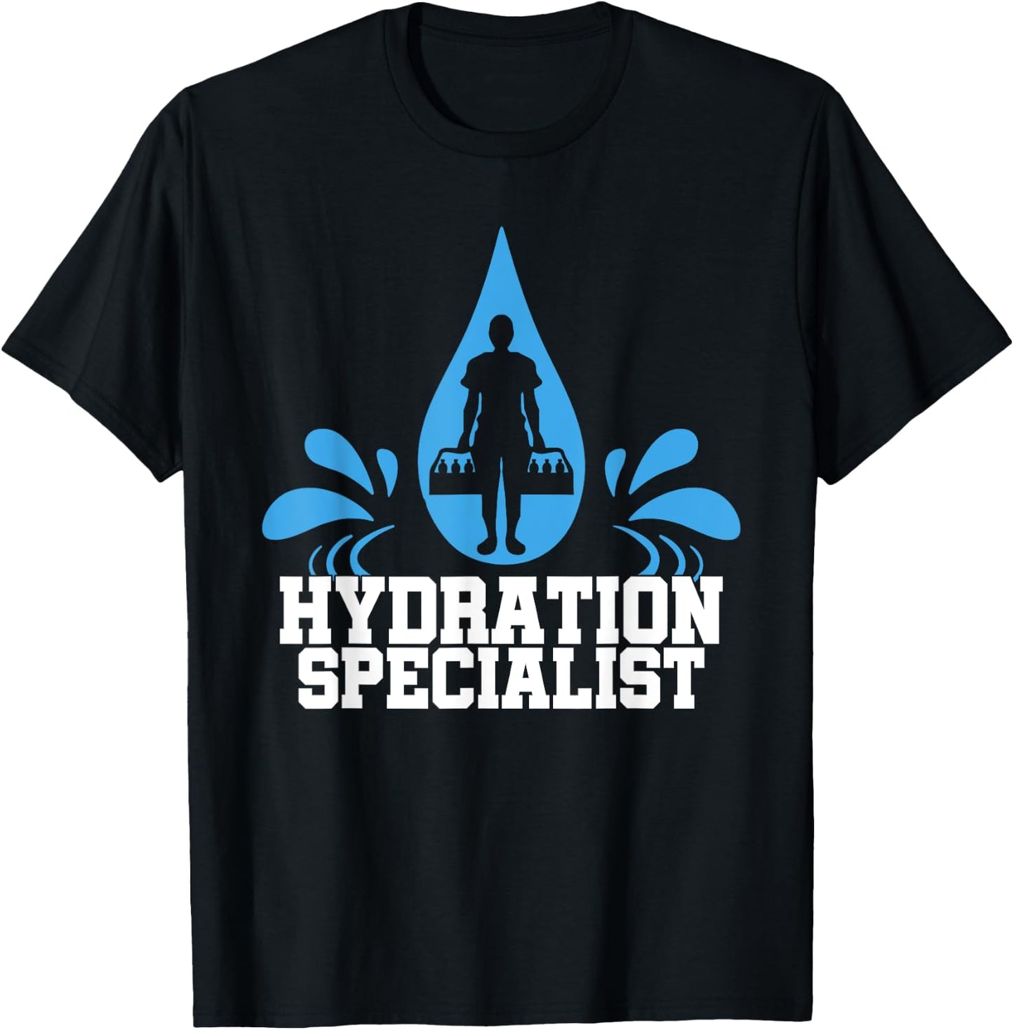 Hydration Specialist Team Manager Football Hydrated Waterboy T-Shirt - T-Shirt | Black