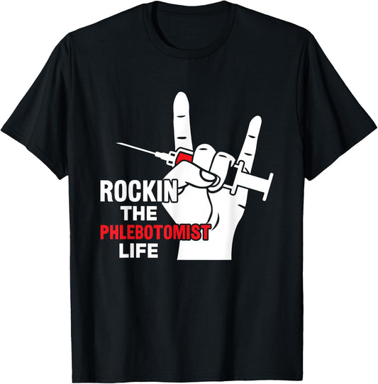 Phlebotomist Life Phlebotomy Phlebotomist Technician Nurse T-Shirt - T-Shirt | Black