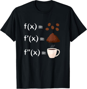 Funny Math Coffee Calculus T-Shirt - T-Shirt | Black