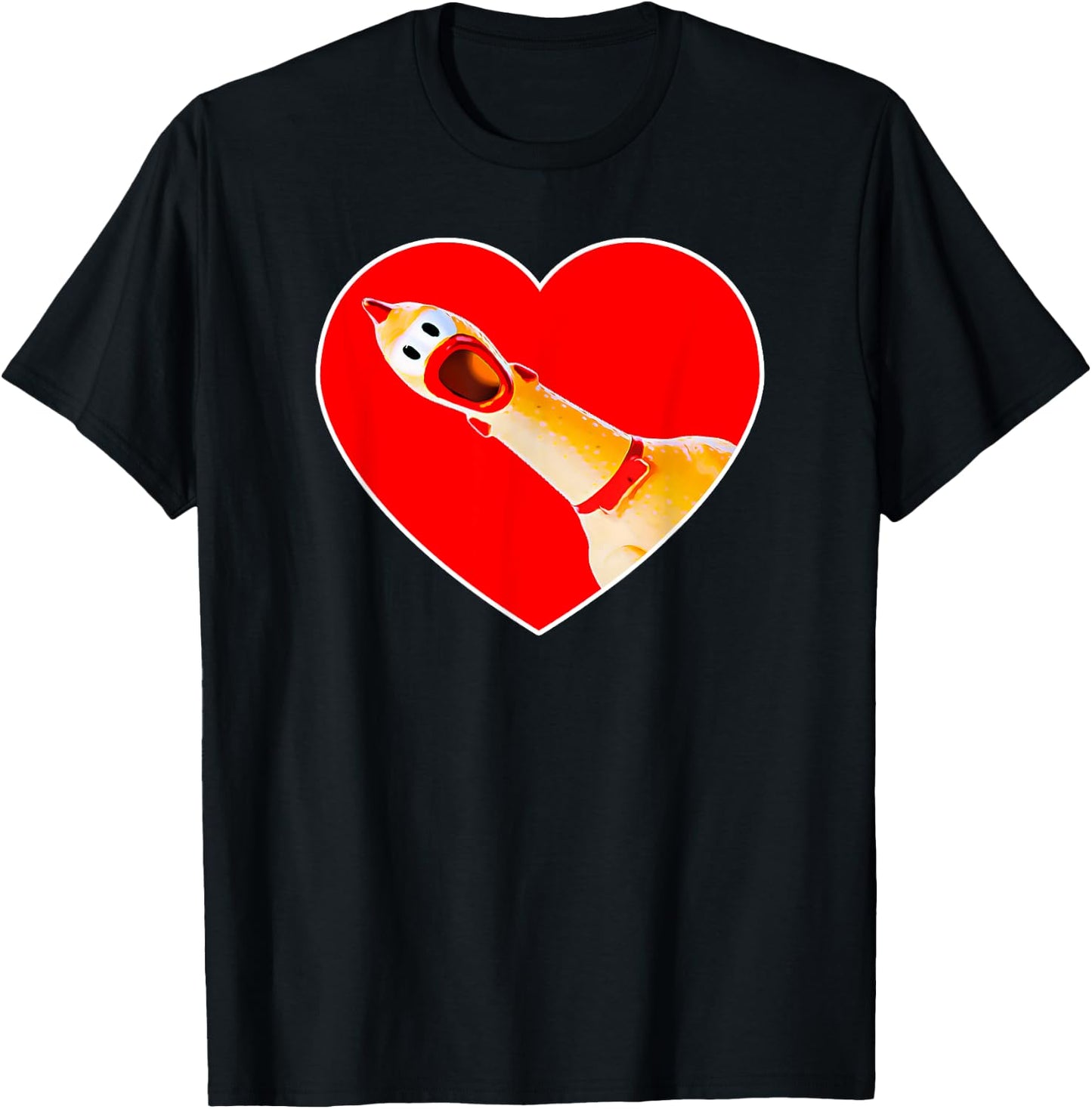 Funny Rubber Chicken Lover Practical Joke Gag Gift T-Shirt - T-Shirt | Black
