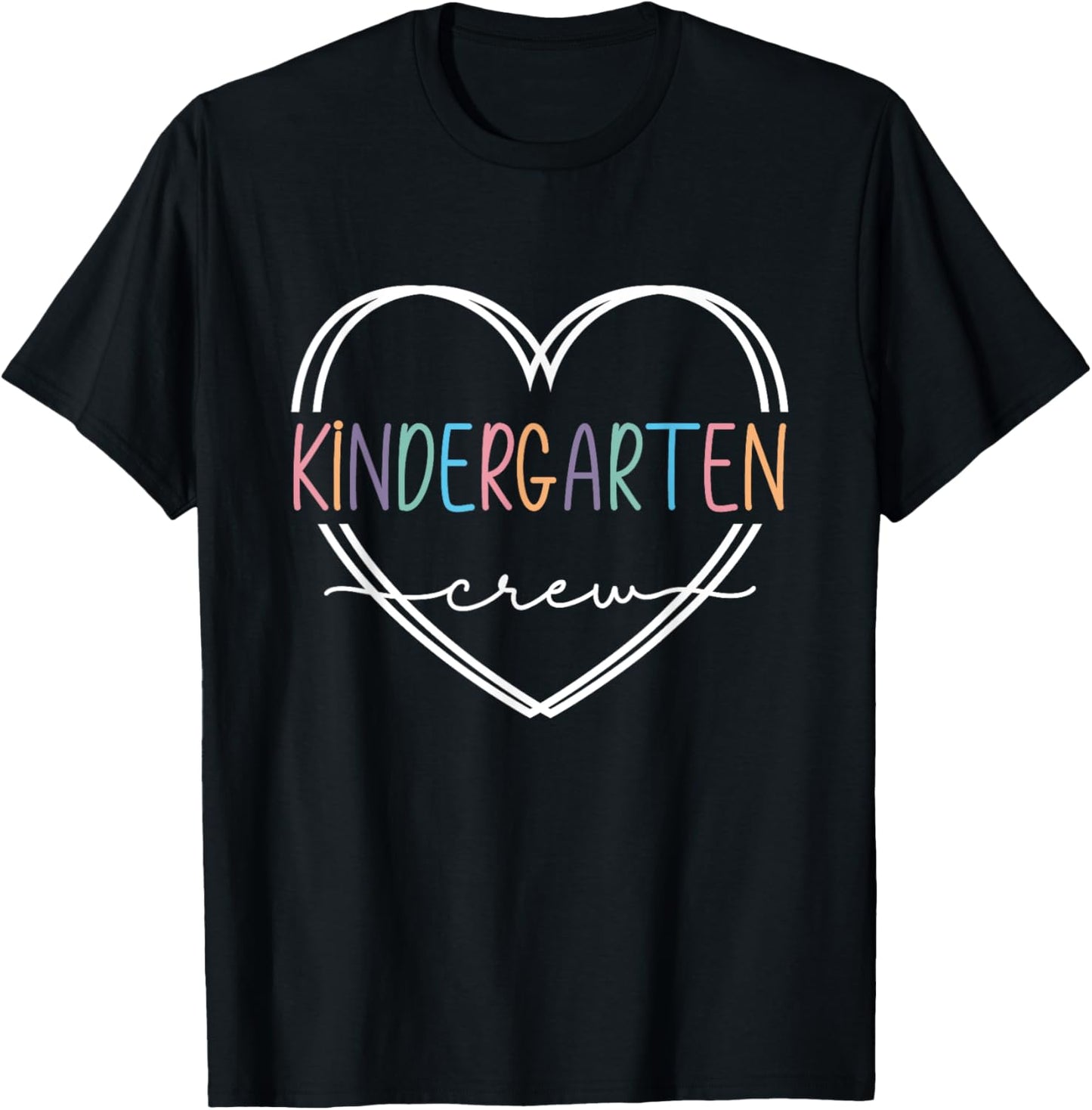 Kindergarten Crew Kinder Crew Teacher Squad Team Preschool T-Shirt - T-Shirt | Black