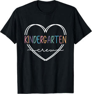 Kindergarten Crew Kinder Crew Teacher Squad Team Preschool T-Shirt - T-Shirt | Black
