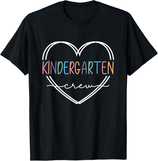 Kindergarten Crew Kinder Crew Teacher Squad Team Preschool T-Shirt - T-Shirt | Black
