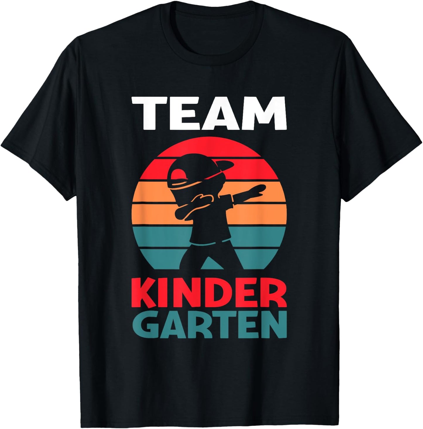 Team Kindergarten Dude Preschool Dab Dabbing Pre-K Back T-Shirt - T-Shirt | Black