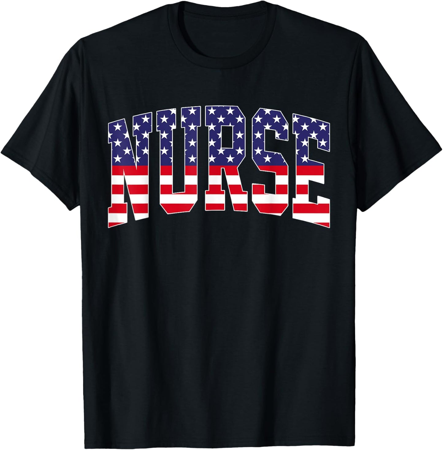 Vintage Nurse US Flag 4th Of July Nursing Patriotic RN Men T-Shirt - T-Shirt | Black