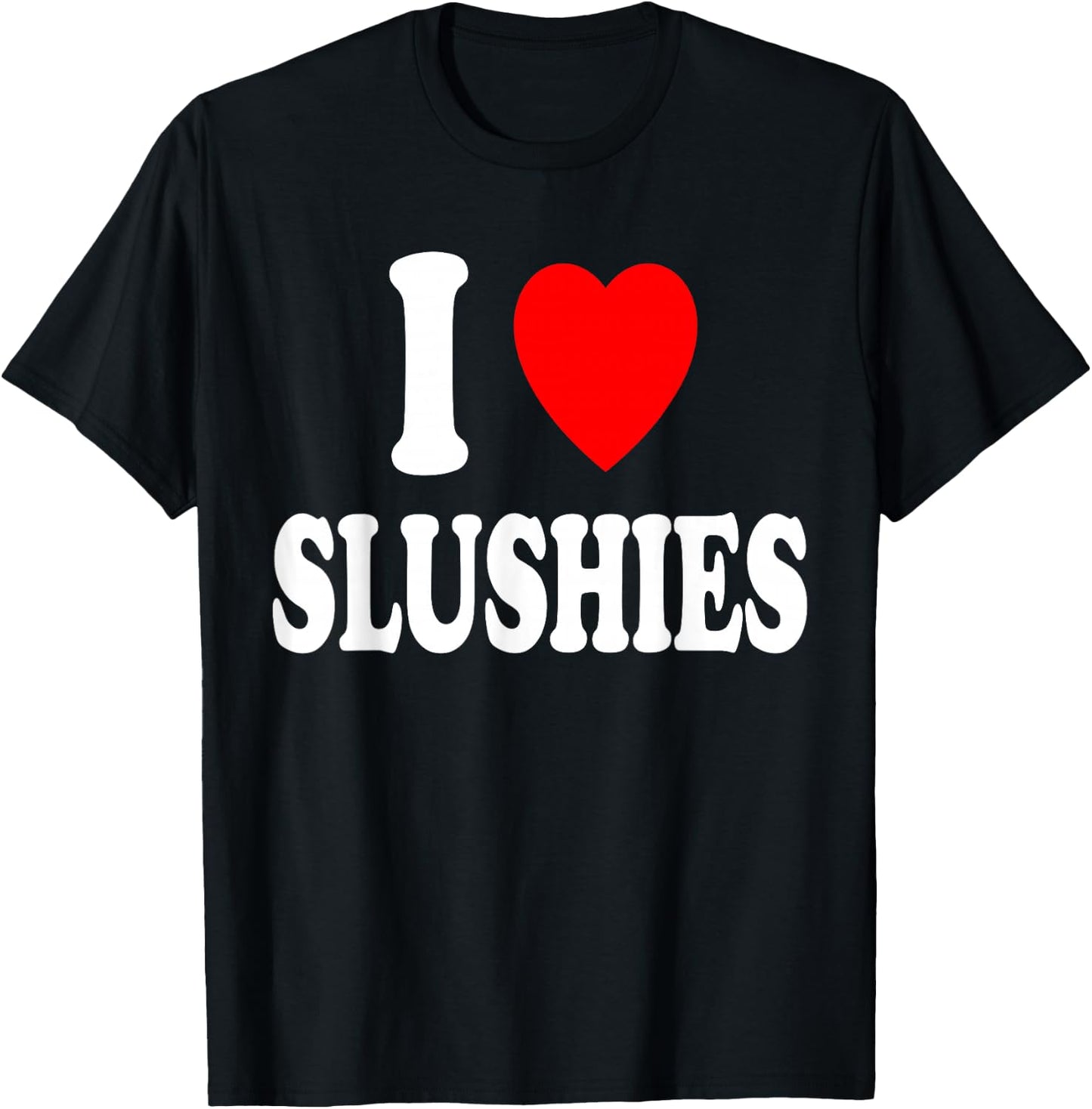 I Heart (Love) Slushies Frozen Drink Summer Refreshing Ice T-Shirt - T-Shirt | Black