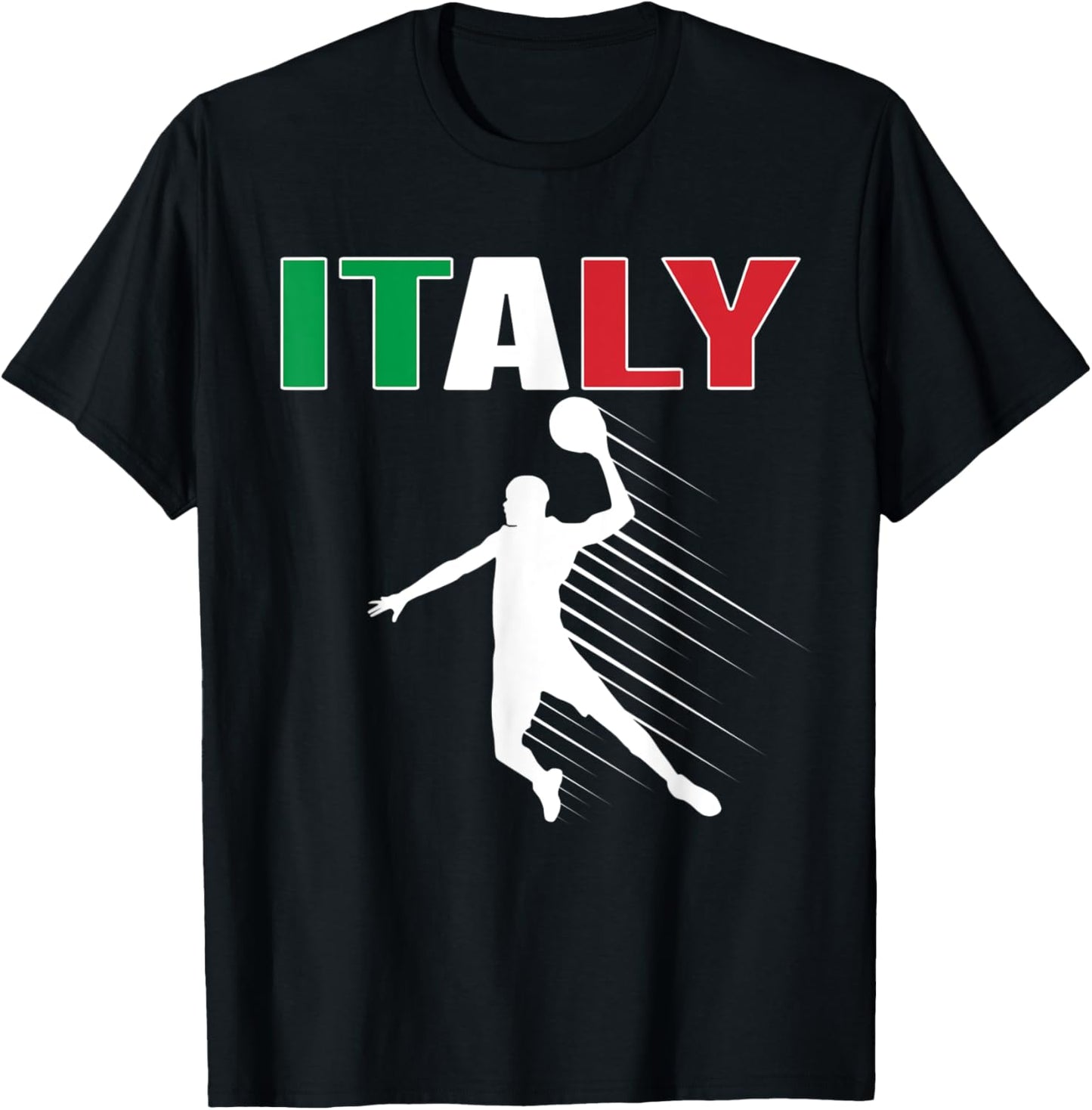 Italy Basketball Lovers Jersey Support Italian Baller Team T-Shirt - T-Shirt | Black