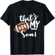 That's My Son Football 24 Jersey Number Vintage Mom Dad T-Shirt - T-Shirt | Black