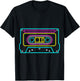 Cassette NEON Tapes Mixtapes 80s 90s Music Songs Retro T-Shirt - T-Shirt | Black