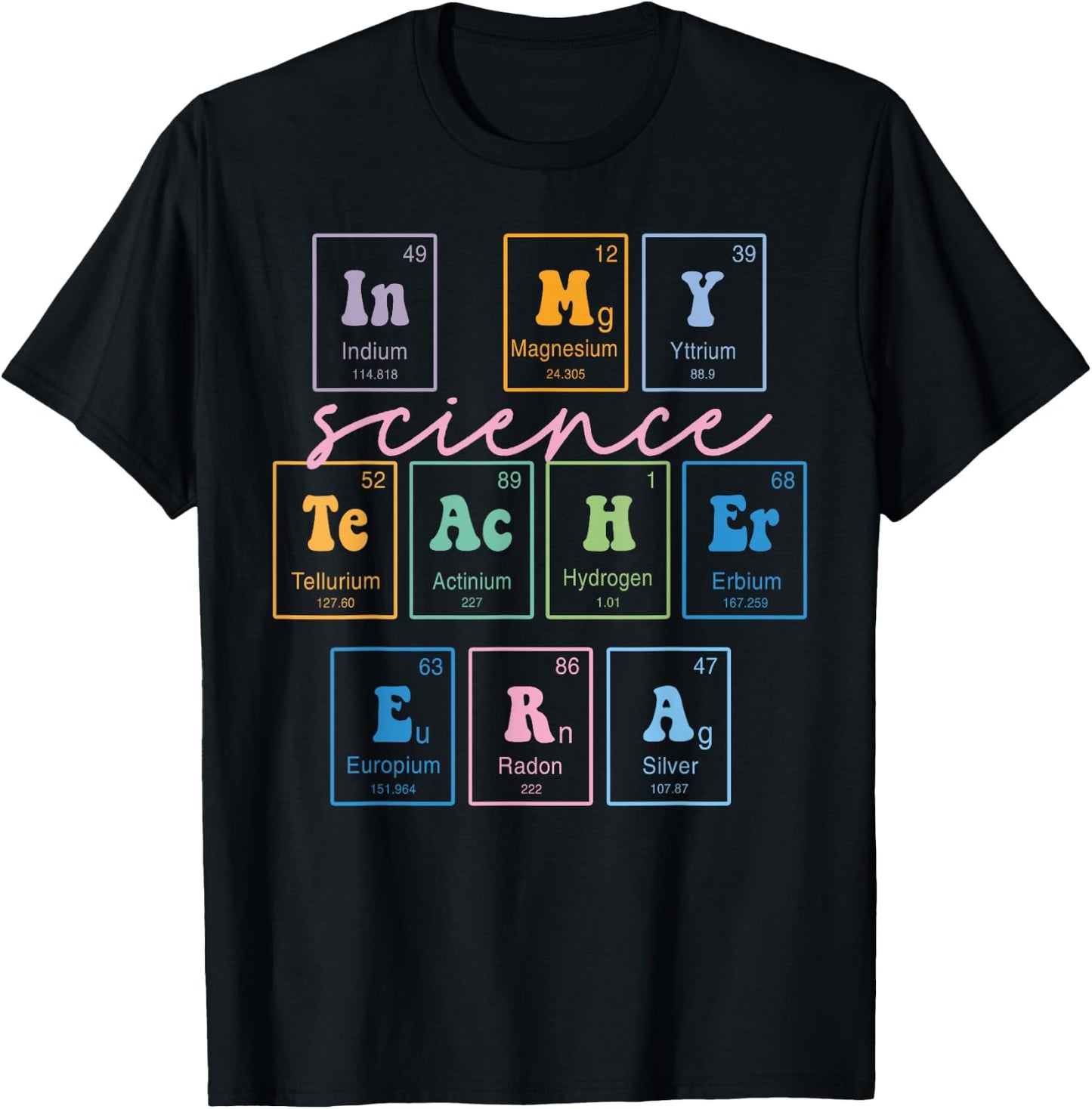 In My Science Teacher Era Funny Science Teacher T-Shirt - T-Shirt | Black