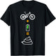 Anti e-bike, no motor, no battery, bicycle plus battery T-Shirt - T-Shirt | Black