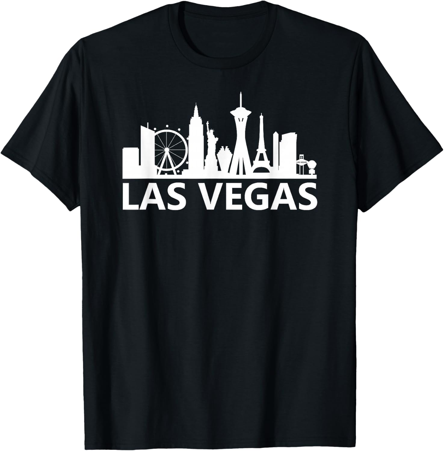 Las Vegas Skyline - Nevada - Classic T-Shirt - T-Shirt | Black