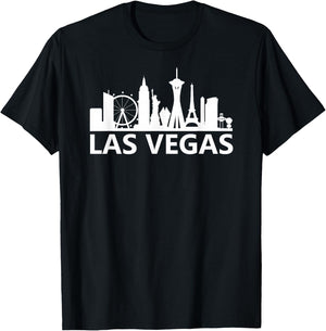 Las Vegas Skyline - Nevada - Classic T-Shirt - T-Shirt | Black