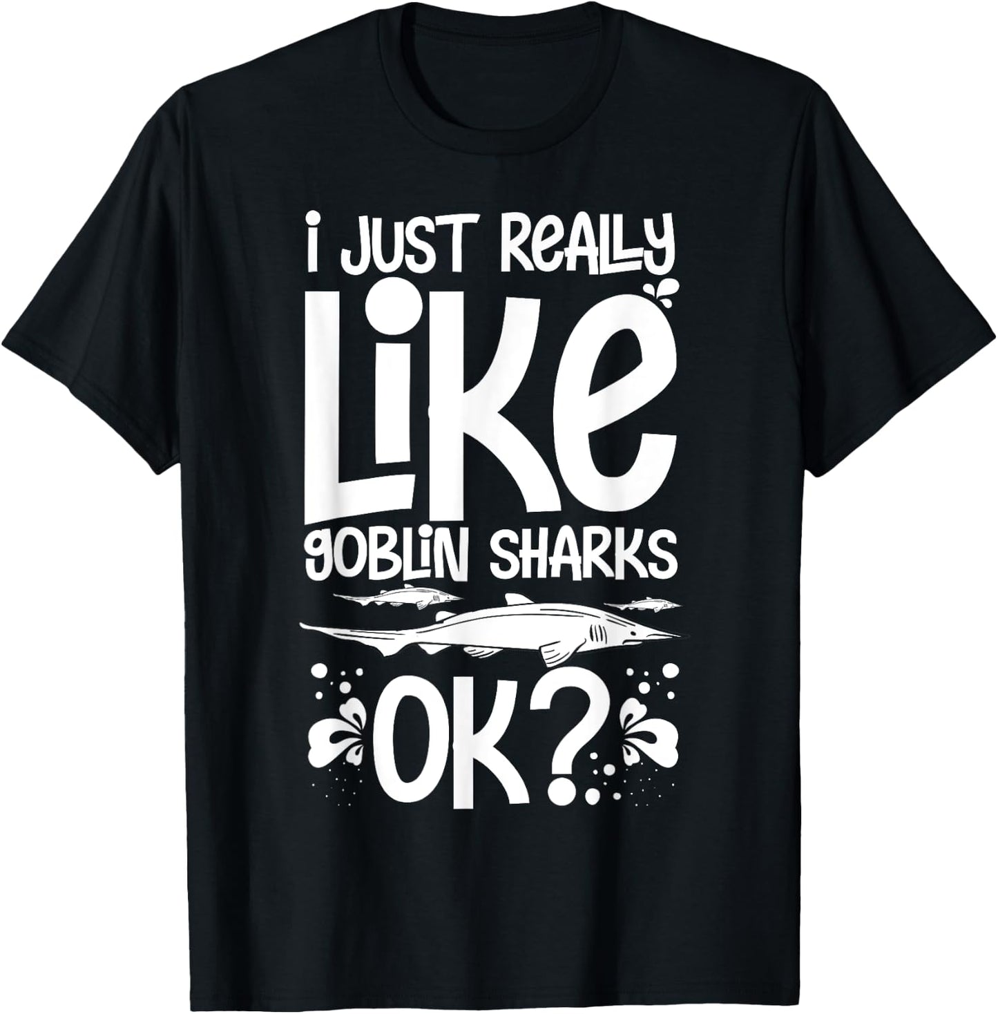 Goblin Shark Animal Tooth Funny Ocean T-Shirt - T-Shirt | Black