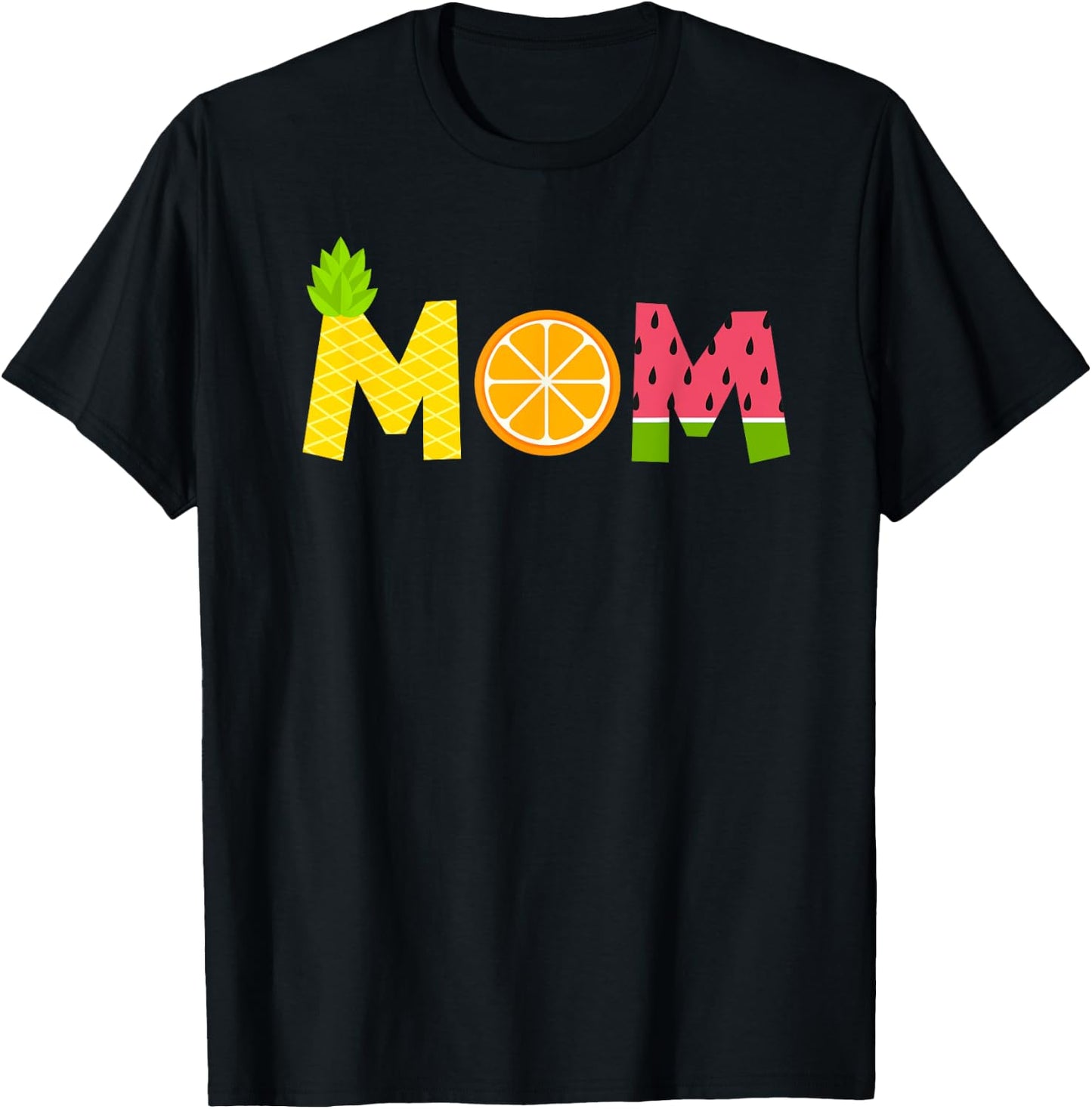 Funny Mom Fruitarian Lover Summer Mommy Fruit Slice T-Shirt - T-Shirt | Black
