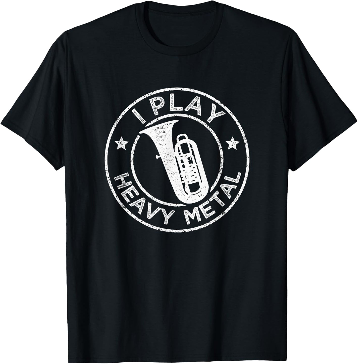 Orchestra Tubist I Play Heavy Metal Funny Tuba T-Shirt - T-Shirt | Black