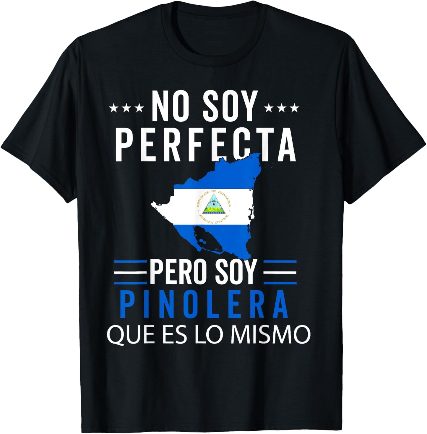 Nicaragua Flag Camiseta Nicaraguan Mujer Pinoleros Nica T-Shirt - T-Shirt | Black