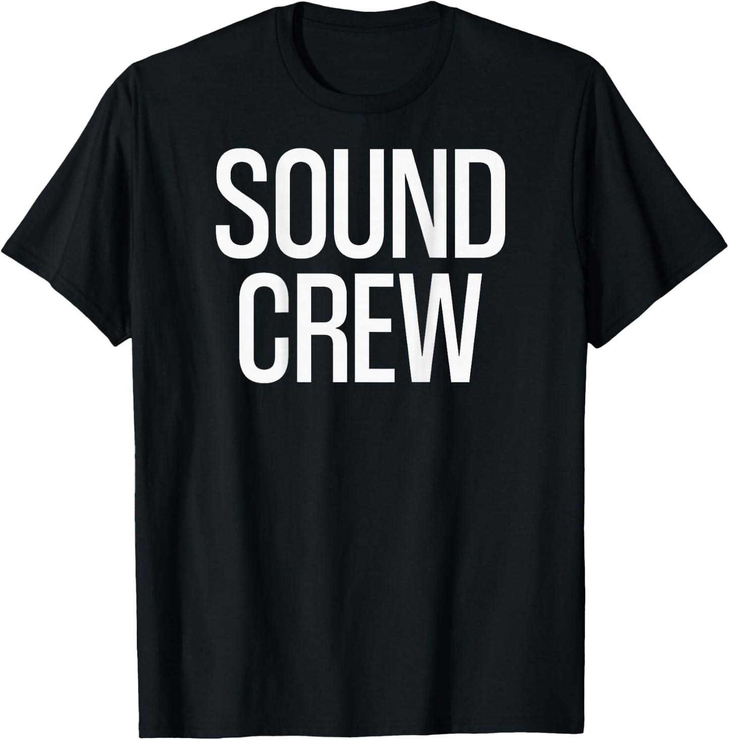 Bold Sound Crew Text PRINT ON BACK | Film Crew T-Shirt - T-Shirt | Black